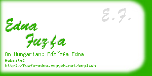 edna fuzfa business card